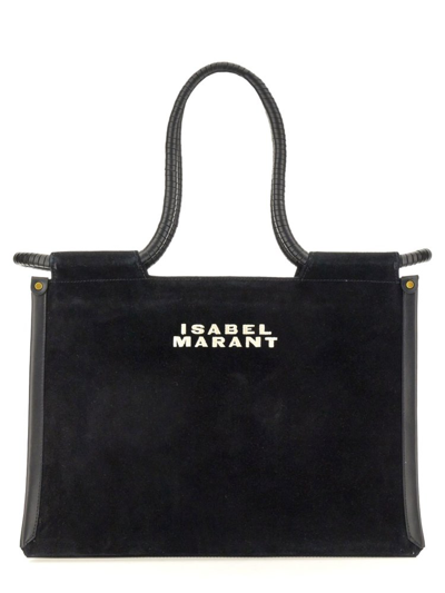 Isabel Marant Toledo Logo Embroidered Tote Bag In Black