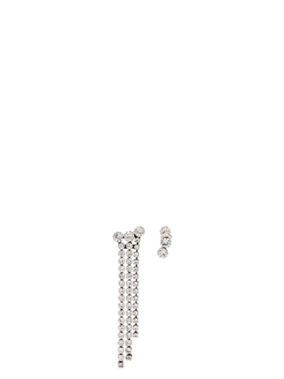 Isabel Marant Fringe And Stud Earrings In Clear