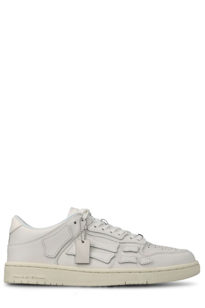 Amiri Skel-top Leather Sneakers In White