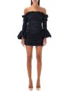 Rotate Birger Christensen Rotate Ruffled Mini Dress In Black