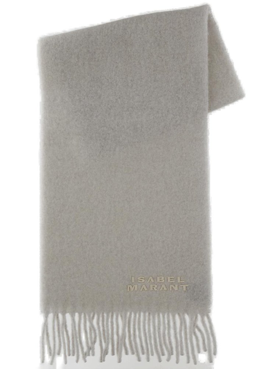 Isabel Marant Fringed Scarf In Beige