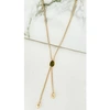 ENVY GOLD LARIAT STYLE NECKLACE