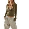 Free People Colt Long Sleeve Waffle Knit Henley