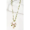 ENVY BEAD & CHAIN NECKLACE GOLD & GREEN