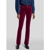 7 FOR ALL MANKIND BOOTCUT VELVET JEANS RASPBERRY