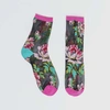 SOCK CANDY ENGLISH ROSE BLACK SHEER ANKLE SOCKS