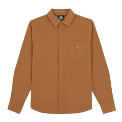Dickies Duck Canvas Men's Stone Washed Brown Shirt