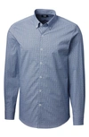 CUTTER & BUCK SOAR WINDOWPANE LONG SLEEVE BUTTON-DOWN SHIRT