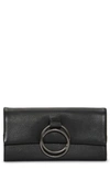 Vince Camuto Livy Leather Clutch Wallet In Noir