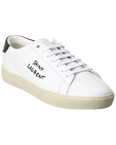 Saint Laurent Court Classic Sl/06 Leather Sneaker In White