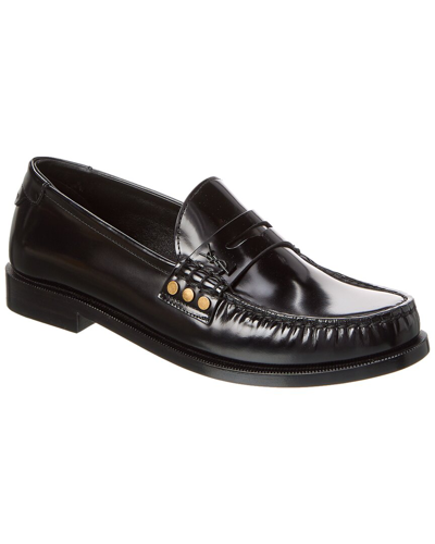 Saint Laurent Le Loafer 15 Leather Moccasin In Black