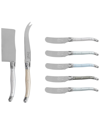FRENCH HOME FRENCH HOME 7PC LAGUIOLE CHEESE KNIFE & SPREADER SET WITH MOTHER OF PEARL HANDLES