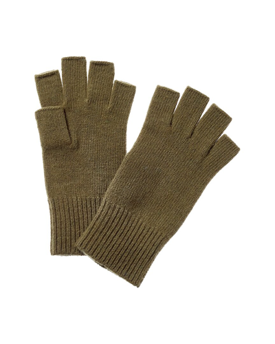 Portolano Fingerless Cashmere Glove In Green