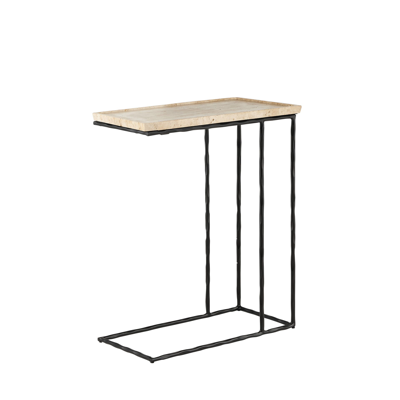 Oka Mimilo Rectangular Side Table - Black/natural