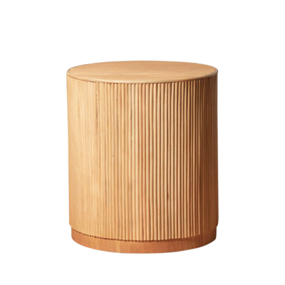 Oka Harmonic Rattan Side Table - Light Tan