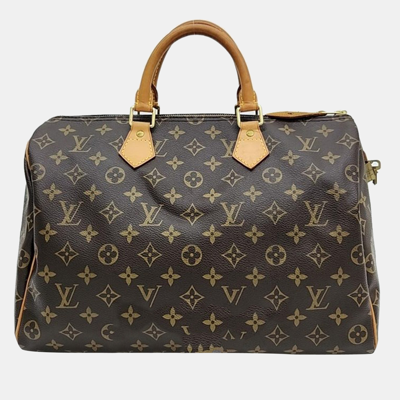 Pre-owned Louis Vuitton Speedy 35 Bag In Brown