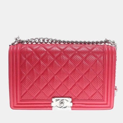 Pre-owned Chanel Boy Bag Bag In Red