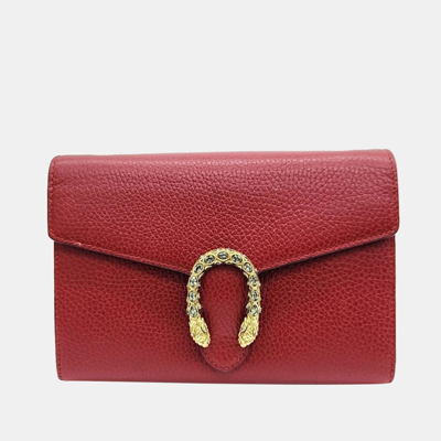 Pre-owned Gucci Dionysus Bag In Red