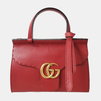 Pre-owned Gucci Marmont Bag In Red