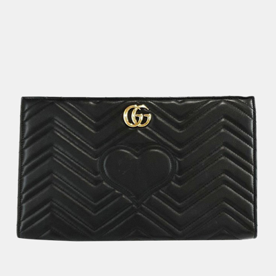Pre-owned Gucci Marmont Bag In Black