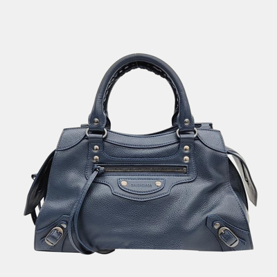 Pre-owned Balenciaga Neo Classic Bag In Navy Blue