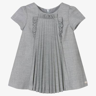 Tartine Et Chocolat Babies'  Girls Grey Pleated Dress