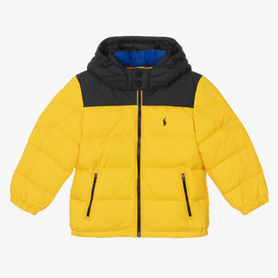 Ralph Lauren Kids' Boys Yellow Down-filled Puffer Jacket