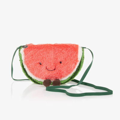 Jellycat Kids' Girls Red Watermelon Bag (24cm) In Burgundy