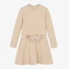 LE CHIC GIRLS BEIGE KNITTED DRESS