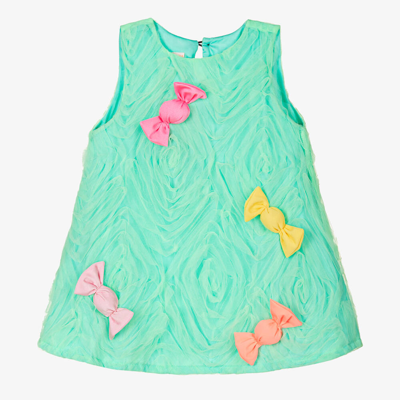 Wauw Capow By Bangbang Kids' Sweet Simone Appliqué-detail Tulle Dress In Green