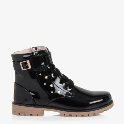 Mayoral Teen Girls Black Faux Leather Boots