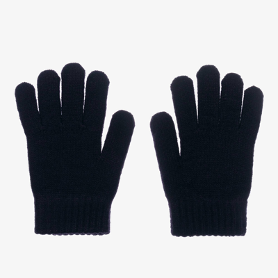 Mayoral Kids' Boys Navy Blue Knitted Gloves