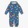 THE BONNIE MOB BLUE COTTON JERSEY BABY TRACKSUIT