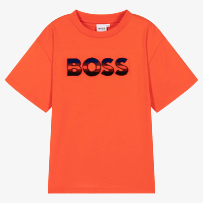 Hugo Boss Boss Teen Boys Orange Cotton T-shirt