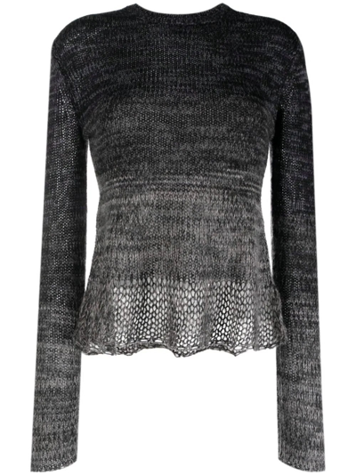 Proenza Schouler White Label Multi Marl Knit Sweater In Gray