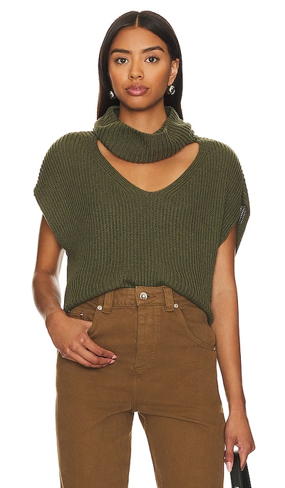 One Grey Day Athena Pullover In Forest