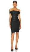 MILLY ALLY FAUX LEATHER DRESS