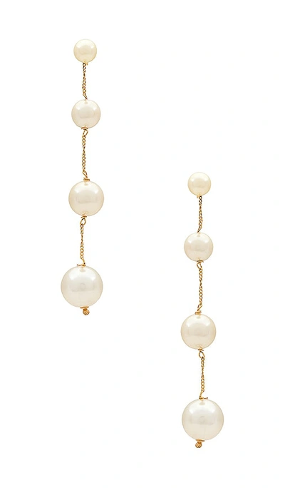 Shashi Jasmin Drop Earrings In Gold & Pearl