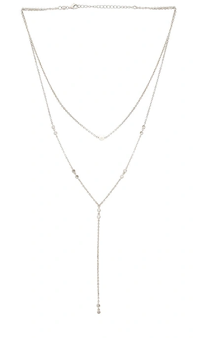 Shashi Natalija Lariat Necklace In Silver