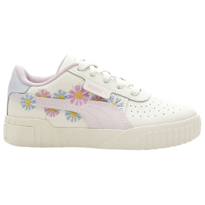 Puma Kids' Girls  Cali Embroidered In Eggnog/galaxy Pink/arctic Ice