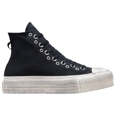 Converse Womens  Chuck Taylor All Star Lift Hi In Black/black