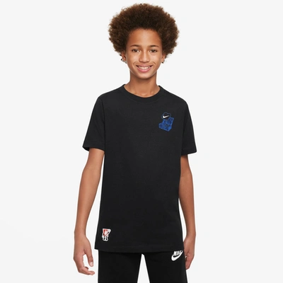 Nike Kids' Boys  Nsw Fa23 Boxy T-shirt 2 In Black/black