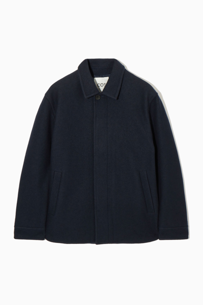 Cos Felted Wool Jacket In Blue | ModeSens