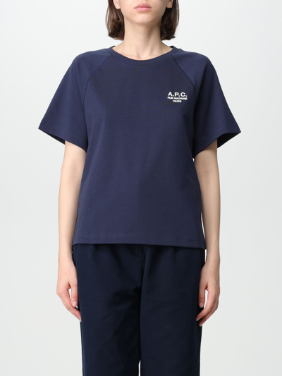 Apc T-shirt A.p.c. Damen Farbe Navy