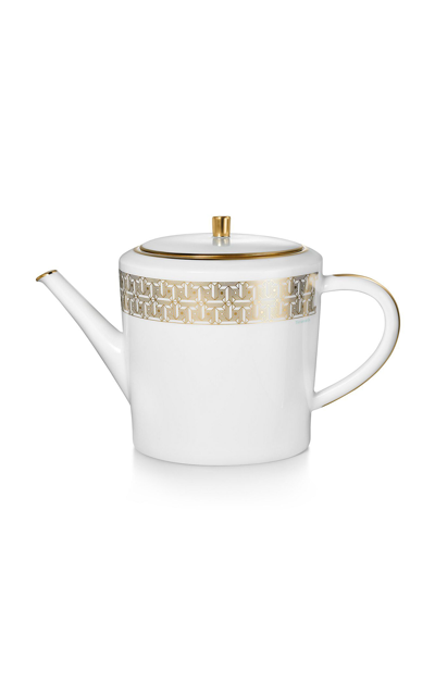 Tiffany & Co T True Porcelain Teapot In Gold