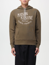 Maison Kitsuné Palais Royal Logo-print Cotton-jersey Hoodie In Green