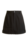 Balenciaga Deconstructed Twill Mini Skirt In Black