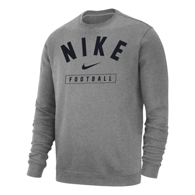 Nike Men's Football Crew-neck Sweatshirt In Grey