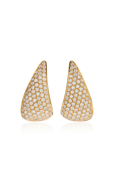 Anita Ko 18k Yellow Gold Diamond Claw Earrings