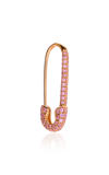 ANITA KO 18K ROSE GOLD SAPPHIRE SINGLE SAFETY PIN EARRING